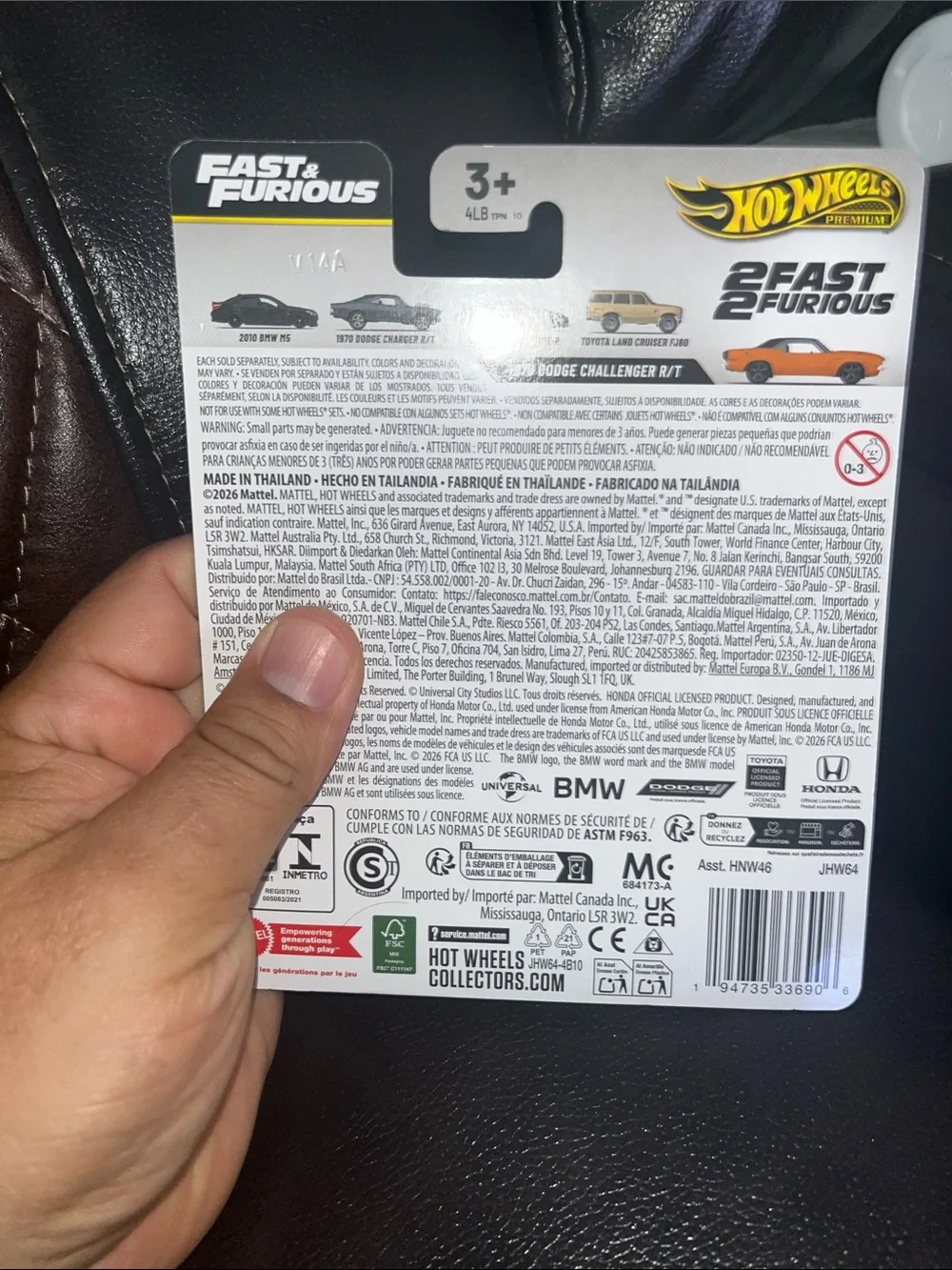 Hot Wheels Premium Fast & Furious Orange Dodge Challenger Toy Car